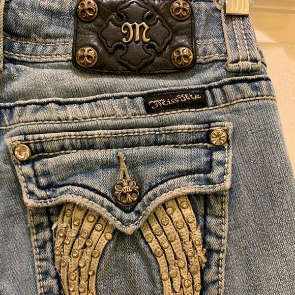 Miss me Angel wings light distressed skinny jeans - Picture 5 of 5